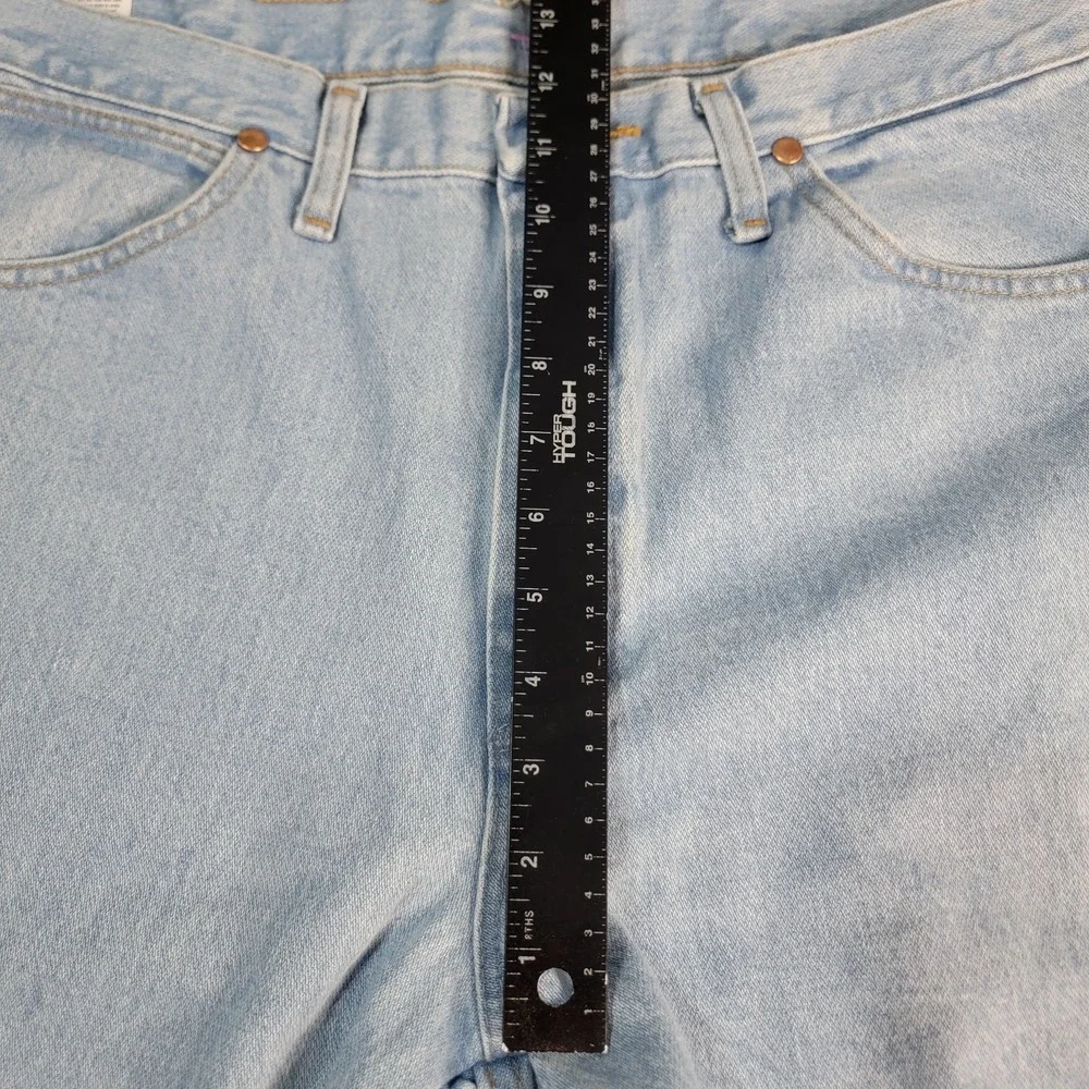 Wrangler Jeans Mens 36x32 Blue Denim 936 Cowboy Cut Orginal Fit 13MWZ Light Wash